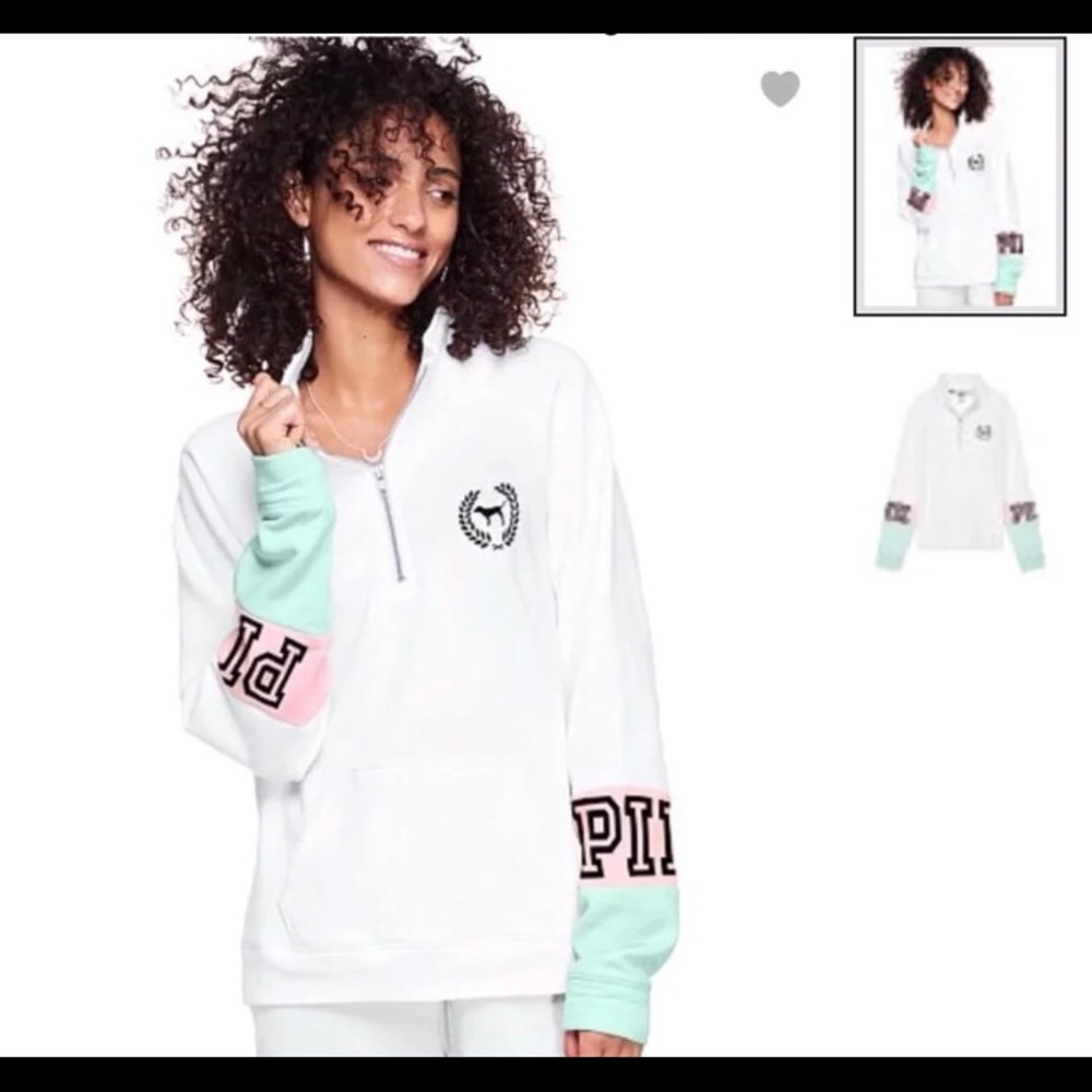 Vs pink Quarter Zip